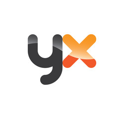 yx initial grey and orange with shine
