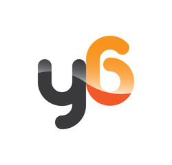 y6 initial grey and orange with shine