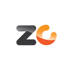 zc initial grey and orange with shine