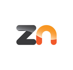zn initial grey and orange with shine