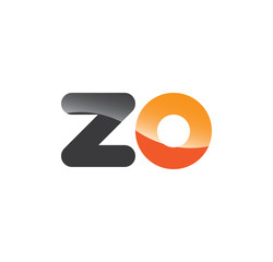 zo initial grey and orange with shine