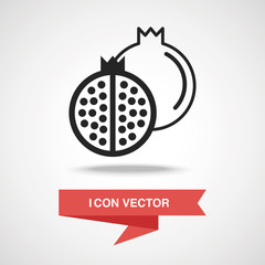 fruits pomegranate icon