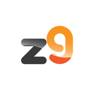 z9 initial grey and orange with shine