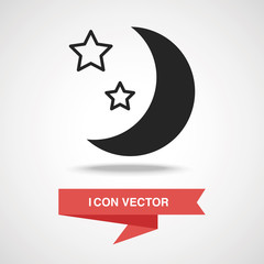 Space moon icon