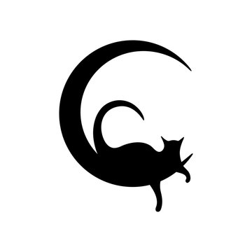 Cats and moon