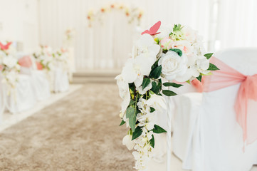 beautiful decor for wedding ceremony indoor