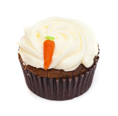carrot cupcake with butter and sugar icing
