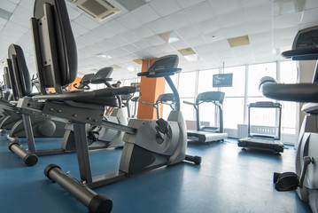 Treadmills in modern gym