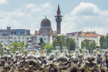 The Great Mahmudiye Mosque. Grand Mosque of Constanta originally known as the Carol I Mosque was...