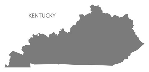 Kentucky USA Map grey