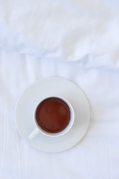 Tea in bed concept