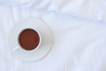 Tea in bed concept
