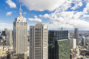 Melbourne skyline with modern buildings