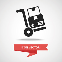 logistics freight trolley icon