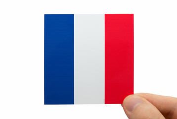 フランスの国旗イメージ 白背景