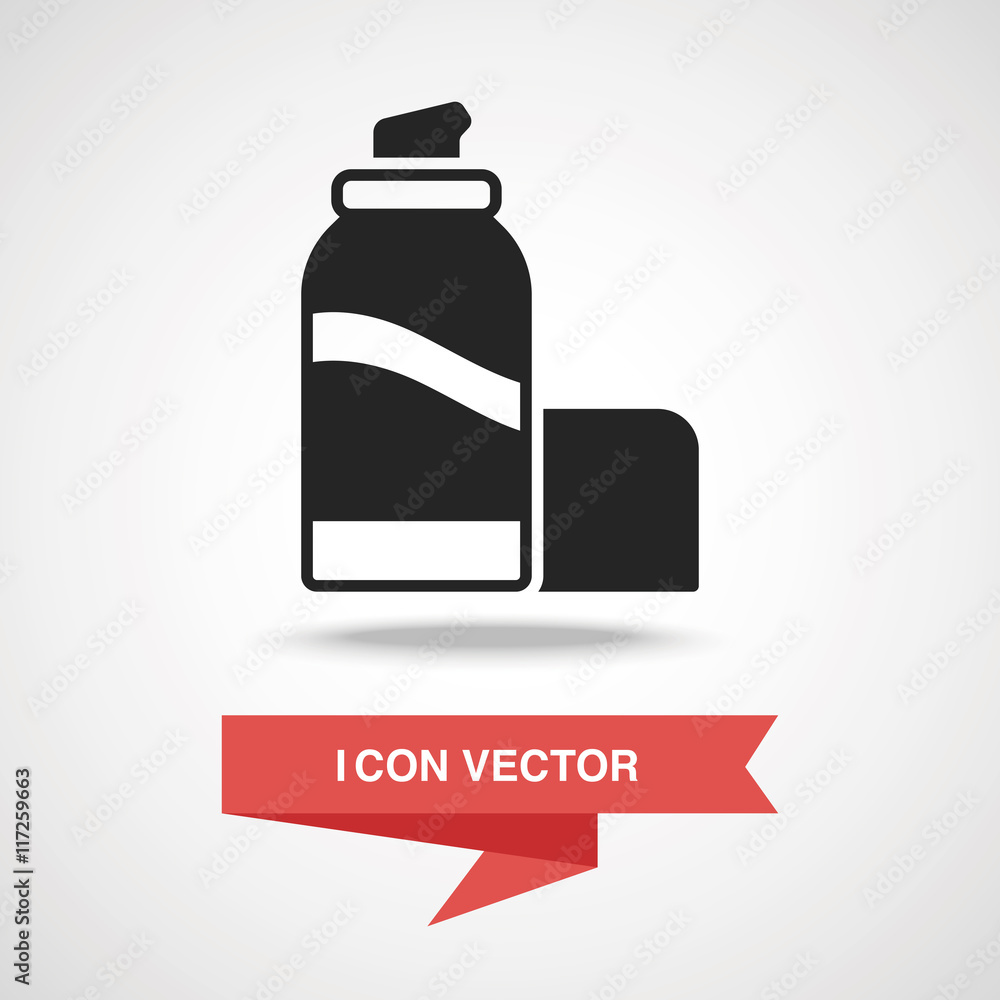 Poster cosmetic bottles icon