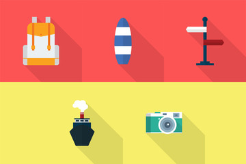 Holiday and Recreations Icons Set