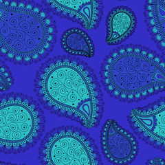pattern based on traditional Asian elements Paisley