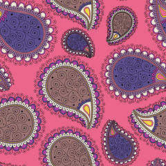 pattern based on traditional Asian elements Paisley