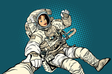 follow me, woman astronaut
