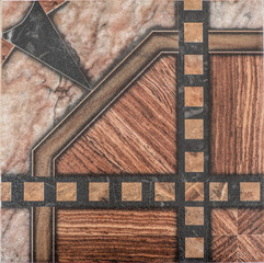 tile with abstract geometric shapes