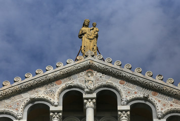 exteriors and details of Pisa cathedral, Pisa, Italy