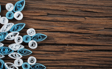 Fototapeta premium snowflake out of paper quilling