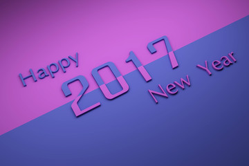 Fototapeta premium New Year 3D Rendering Image