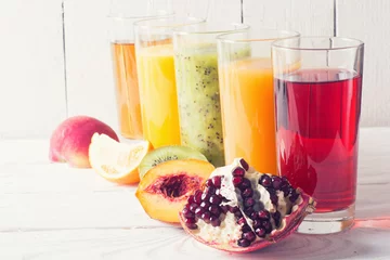 Printed kitchen splashbacks Juice Fruit juice collection