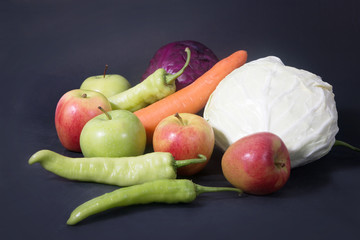Still life photo of fruit and Vegetable