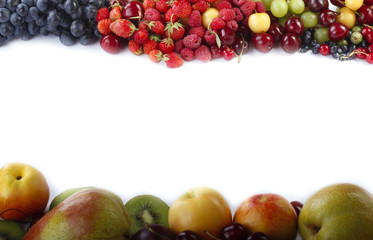 fruits and berries frame