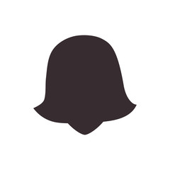 Avatar female concept represented by woman head icon. Isolated and flat illustration