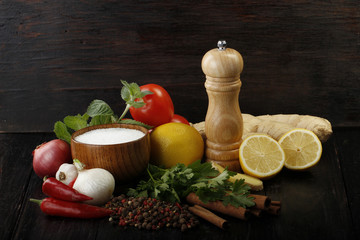 vegetables and spices