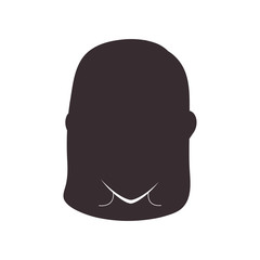 Avatar female concept represented by woman head icon. Isolated and flat illustration