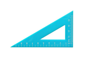 Plastic rulers for mathematics isolated on white