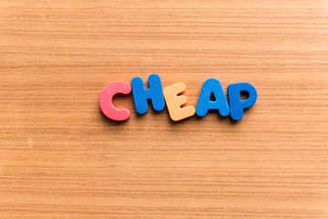 cheap colorful word