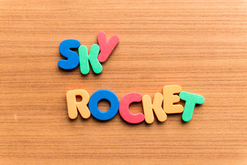 sky rocket colorful word