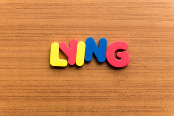 lying colorful word