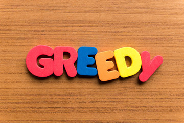 greedy colorful word