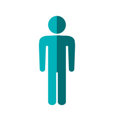 Person concept represented by pictogram icon. Isolated and flat illustration