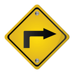 flat design traffic sign icon vector illustration