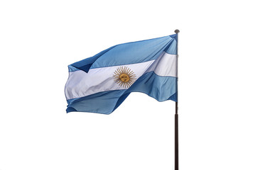 Argentina flag fluttering