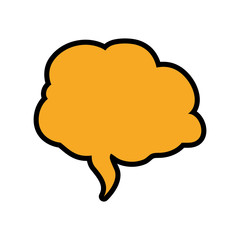 Communication concept represented by bubble icon. Isolated and flat illustration