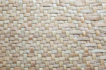 Thai style brown texture of handmade bamboo weave