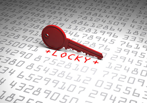 Locky Ramsonware key red