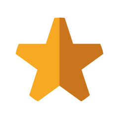 Insignia concept represented by star shape icon. Isolated and flat illustration