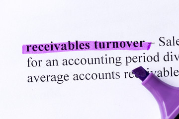 receivables turnover word highlighted