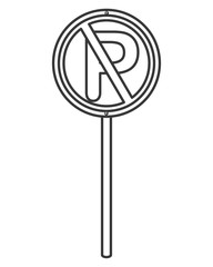 flat design traffic sign icon vector illustration