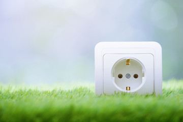 Electric outlet in the grass