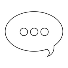 flat design conversation bubble icon vector illustration